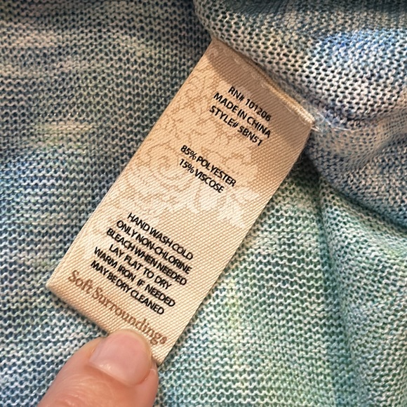 NWOT Soft Surroundings Color Block tee - Picture 8 of 9